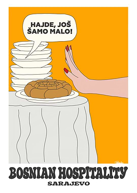 Bosnian Hospitality Food Illustration