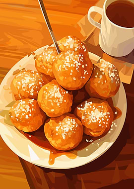 Beignets with Coffee Still Life