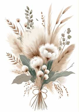 Elegant Bouquet of Dried Flowers