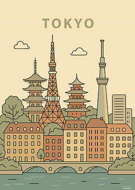 Tokyo Vintage Illustration