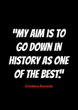 cristiano ronaldo inspirational quote poster