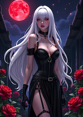Vampire Queen under the Blood Moon
