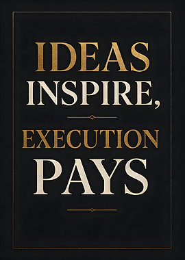 Ideas Inspire, Execution Pays