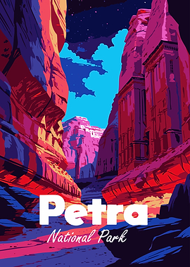Petra National Park Illustration