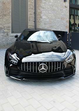 Black Mercedes-AMG GT Front View