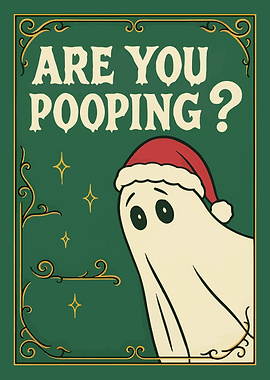 Funny Christmas Ghost Question Art