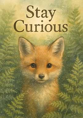 Stay Curious Fox Cub Portrait