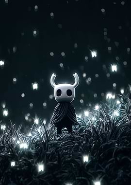 Hollow Knight in a field