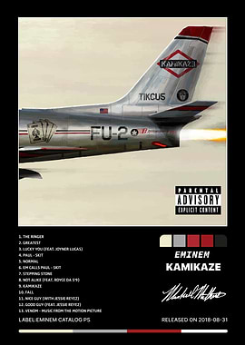 Eminem Kamikaze Album Cover Art