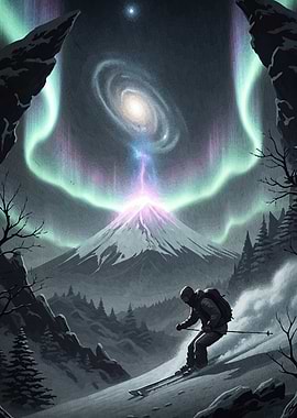 Skiing Aurora Galaxy