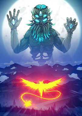 Terraria Moon Lord and Phoenix