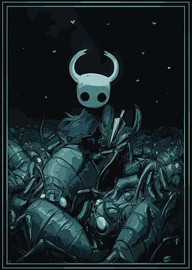 Hollow Knight Surrounded by Bugs