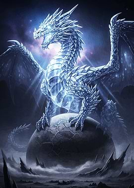 Icy Dragon Cracked Egg