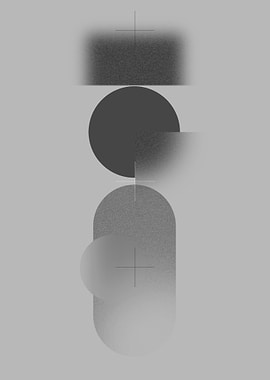 Abstract Gray Geometric Composition