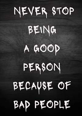 Inspirational Quote on Dark Wood