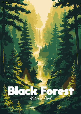 Black Forest National Park Illustration