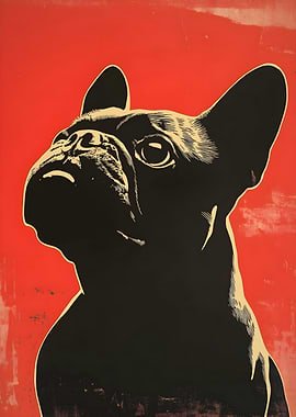 French Bulldog Pop Art Portrait