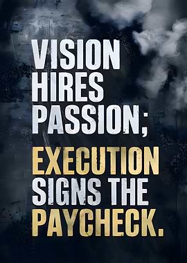 Vision Hires Passion, Execution Signs Paycheckk