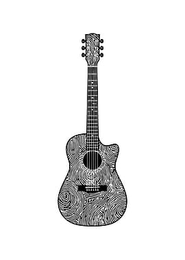 Cool Guitar Illustration