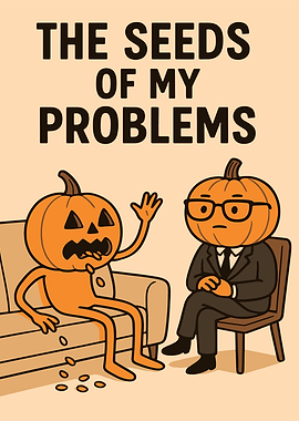 Pumpkin Therapy Session Cartoon