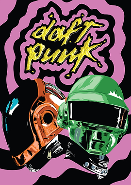 Daft Punk Helmets Pop Art