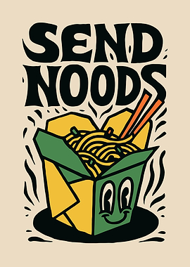 Send Noods Funny Wall Art