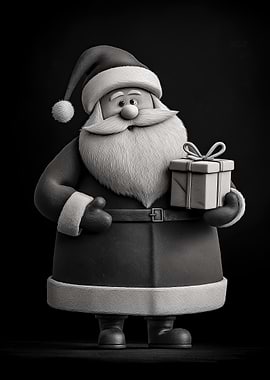 Monochrome Santa Claus