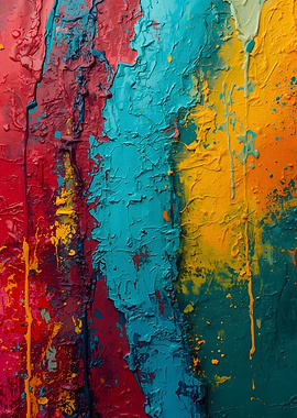 Bold Abstract Layers – Textured Colorful Painting