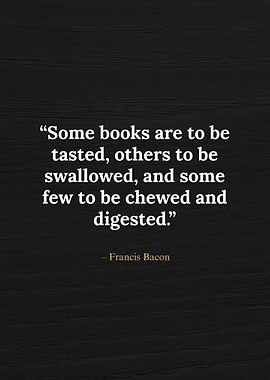 Francis Bacon quote about books