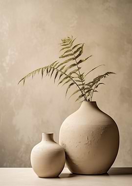 Vintage vases with Ferns