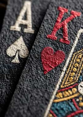 Ace and King Playing Cards Close-Up
