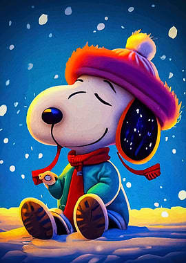 Snoopy Winter Scene