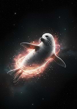 Seal in Space with Energy Aura