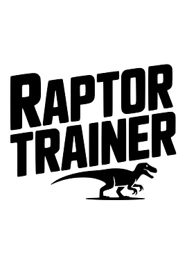 Raptor Trainer Black and White Graphic