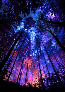 Mystical Forest Under the Night