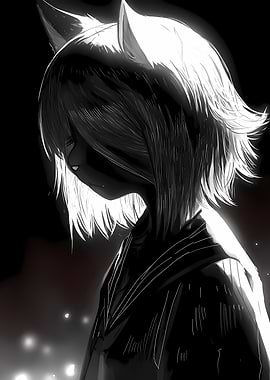 Anime Girl with Cat Ears