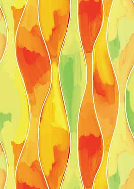 Abstract Watercolor Pattern with White Lines