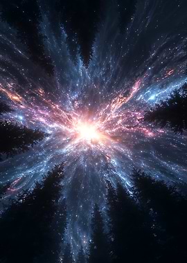 Center of the Universe above forest