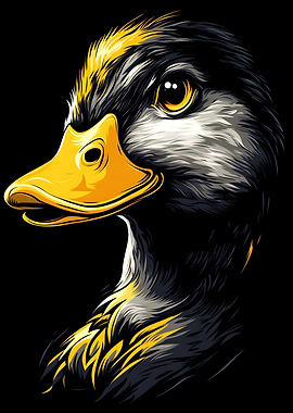 Duck Animal Duck design Poster Art