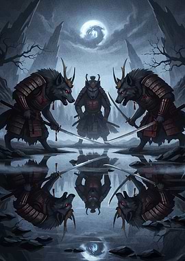 Samurai Wolf Pack Moonlight