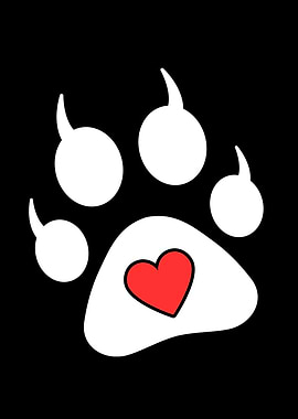 Paw Print with Heart