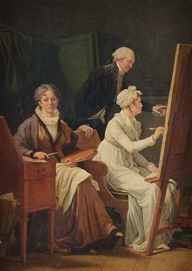 Painting of Artists in Studio