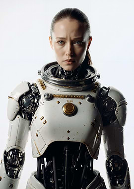Cyborg Woman Portrait