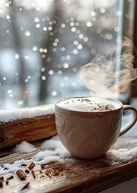 Cozy Winter Drink by the Window