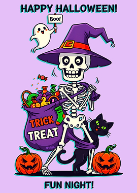 Halloween Fun Night Pixel Art