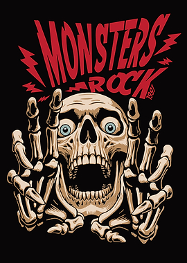 Monsters Rock Skull Graphic