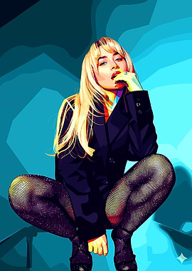 Sabrina Carpenter in Pop Art Style