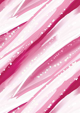 Abstract Pink and White Brushstrokes