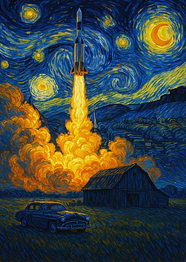 The Starry Night Rocket Launch