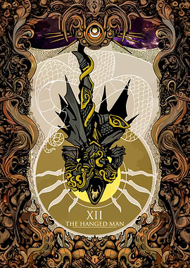 The Hanged Man Tarot Card Illustration